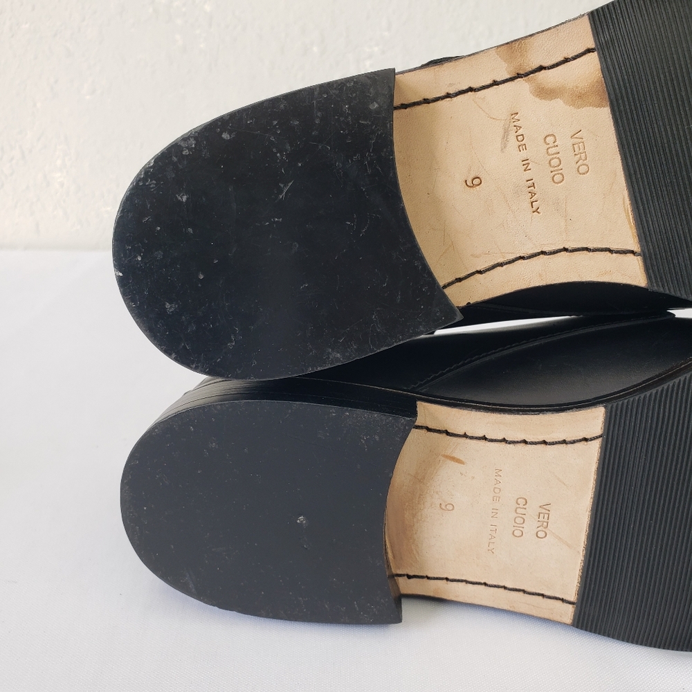 Everlane Black Leather Women's Oxfords Lace up Size 9 Made in Italy - Picture 13 of 14